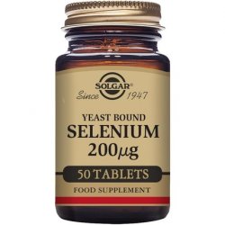 Solgar Yeast Bound Selenium 200mcg Tablets - Immunity Support Maintain Normal Thyroid Function and Healthy Hair and