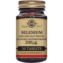 Solgar Selenium 200µg Tablets Healthy Hair and Nails Supports the Immune System Vegan and Gluten Free