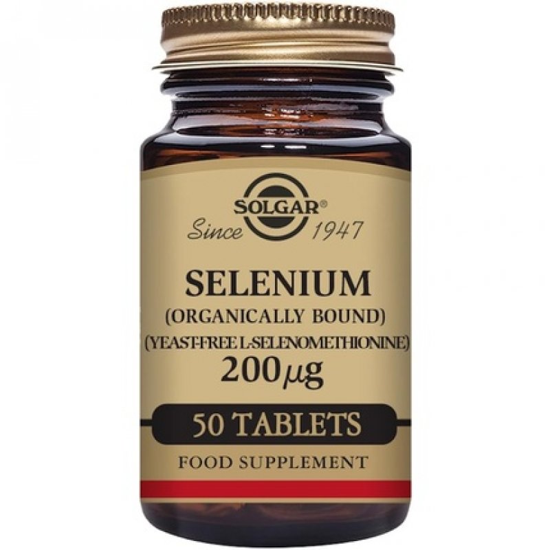 Solgar Selenium 200µg Tablets Healthy Hair and Nails Supports the Immune System Vegan and Gluten Free