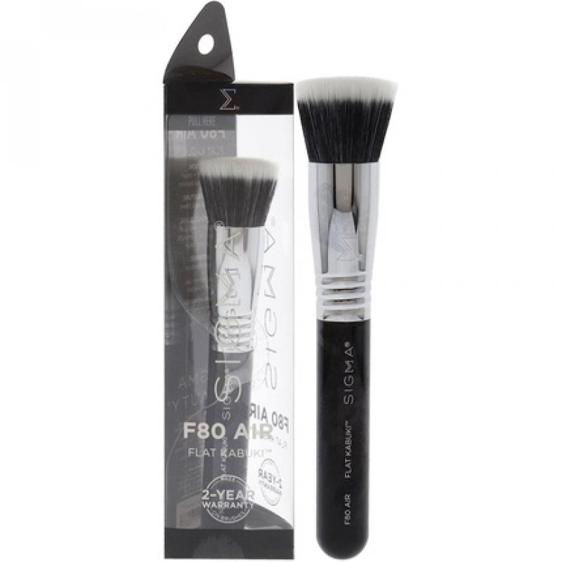 Sigma F82 Round Kabuki Foundation Brush for Powder Foundation - Vegan, Hypoallergenic, Synthetic Makeup Brush