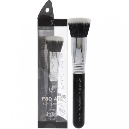 Sigma F82 Round Kabuki Foundation Brush for Powder Foundation - Vegan, Hypoallergenic, Synthetic Makeup Brush