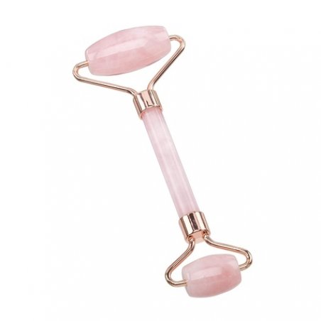 Zoe Ayla Luxurious Pink Natural Quartz Stone Facial Roller