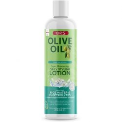 ORS Olive Oil Max Moisture Super Moisturizing Daily Styling Leave-In Lotion with Rice Water and Electrolytes 473ml 16oz