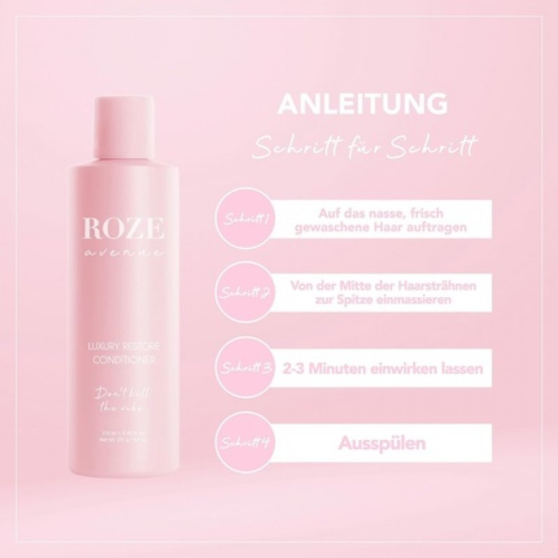 Roze Avenue Luxus Restore Conditioner Vegan and Cruelty Free Hair Conditioner for Volume and Shine Leave In Conditioner