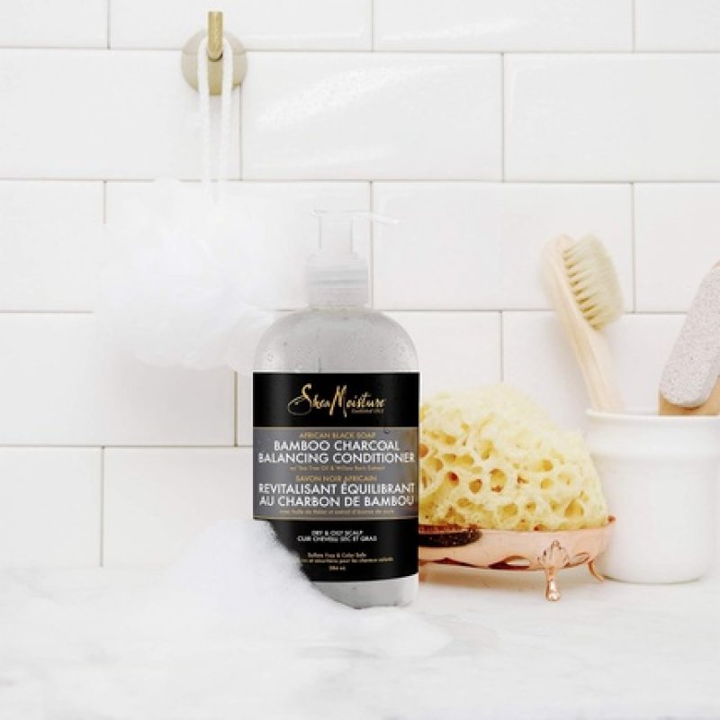 Shea Moisture African Black Soap Bamboo Charcoal Conditioner 384ml 13oz