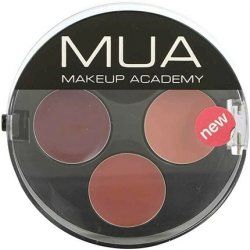 MUA Satin Lipstick Trio Cream Lip Colour Makeup Peach Plum Brown Siren