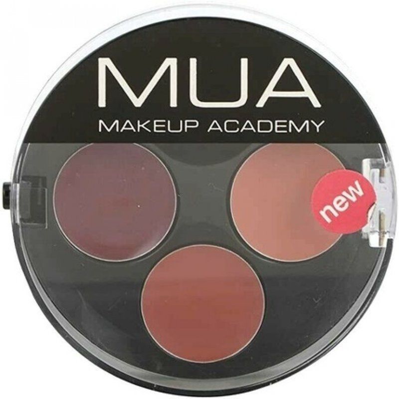 MUA Satin Lipstick Trio Cream Lip Colour Makeup Peach Plum Brown Siren