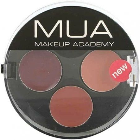 MUA Satin Lipstick Trio Cream Lip Colour Makeup Peach Plum Brown Siren