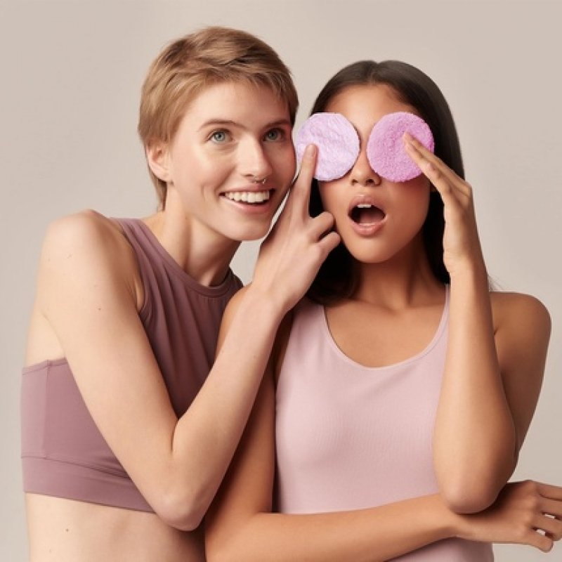 GLOV 5 Reusable Makeup Remover Pads Microfiber Face Cloth Face Wipes Cleansing Pads for Face Facial Cleanser Dual Fiber