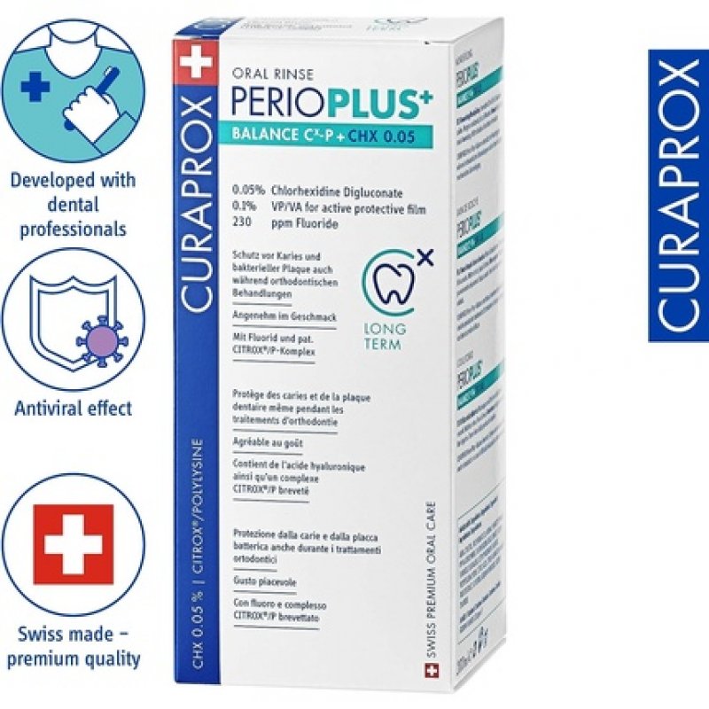 Curaprox Perio Plus Balance CITROX Mouthwash for Fresh Breath and Healthy Gums 200ml