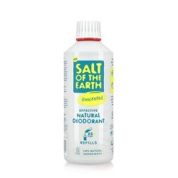 Salt Of The Earth Natural Refillable Deodorant Spray Unscented Vegan Long-Lasting Protection - 500ml