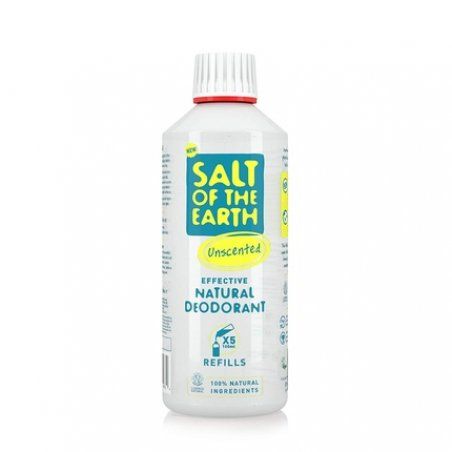 Salt Of The Earth Natural Refillable Deodorant Spray Unscented Vegan Long-Lasting Protection - 500ml