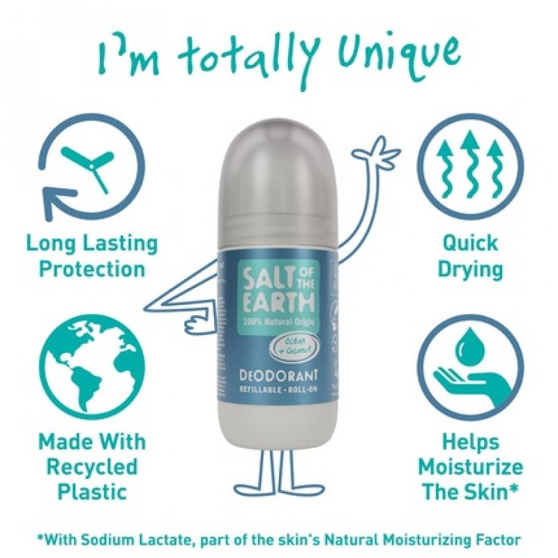 Salt of the Earth Ocean & Coconut Natural Deodorant Roll On 75ml