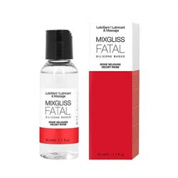 MIXGLISS FATAL Premium 2-in-1 Silicone-Based Massage Oil and Lubricant 50ml Pink Velvet