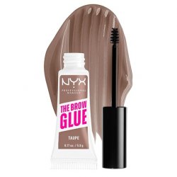 NYX Professional Makeup The Brow Glue Extreme Hold Tinted Eyebrow Gel Taupe 0.17 Fl Oz