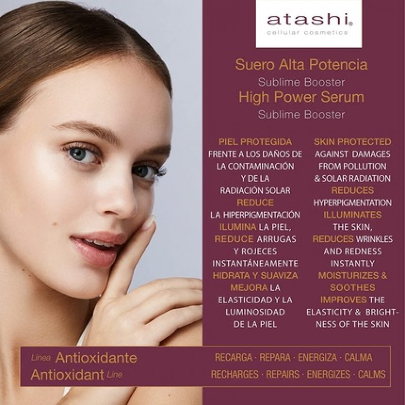 Atashi Antioxidant High Potency Sublime Booster Serum for Firm, Hydrated, and Soft Skin
