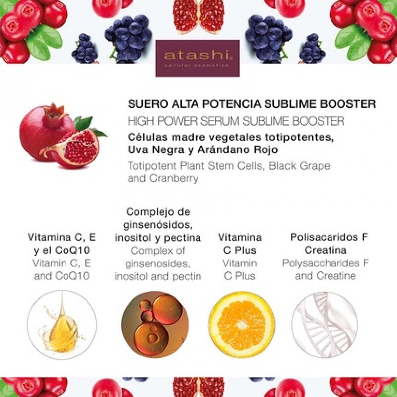 Atashi Antioxidant High Potency Sublime Booster Serum for Firm, Hydrated, and Soft Skin