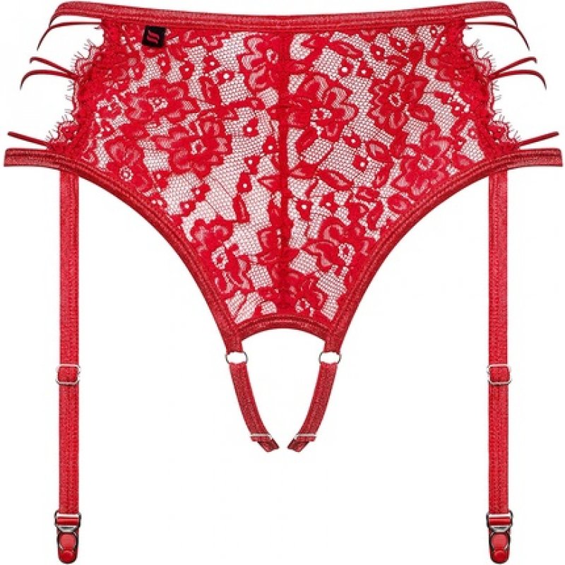 Obsessive Rediosa Garter Belt and Stockings 72ml - Pack of 1 Red