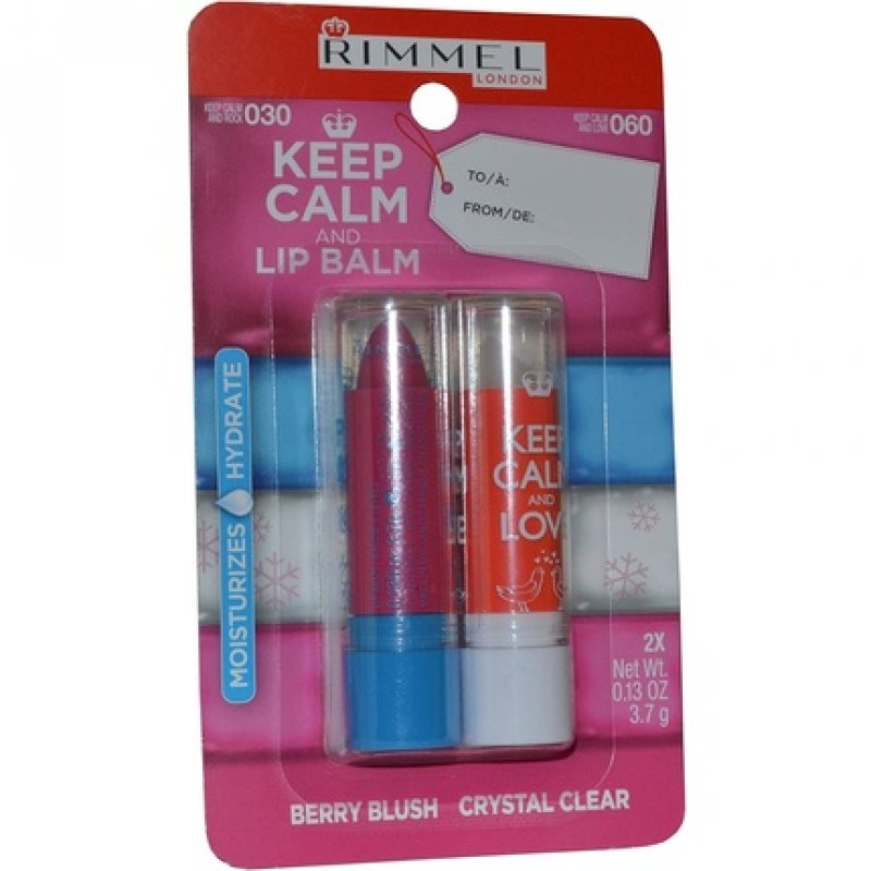 Rimmel Keep Calm and Lip Balm No.030 Berry Blush No.060 Crystal Clear