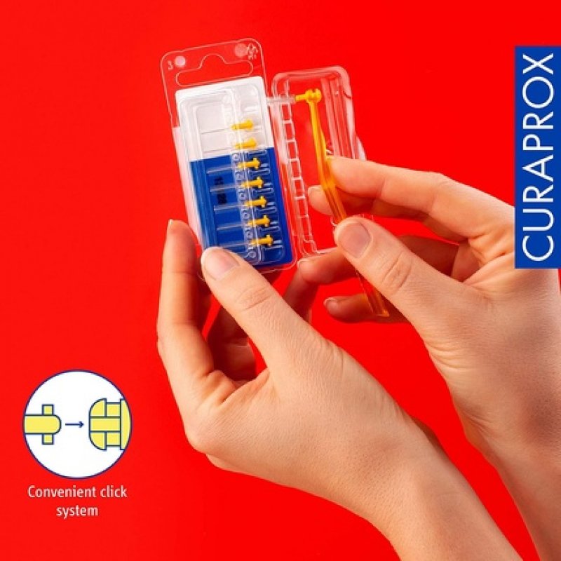 Curaprox CPS 09 Prime Refill Interdental Brushes Yellow 8 Count