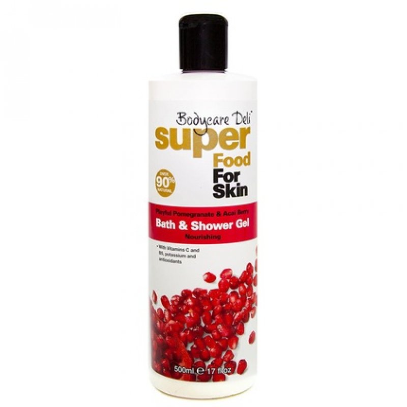 Bodycare Deli Super Food for Skin Playful Bath and Shower Gel with Pomegranate and Acai Berry