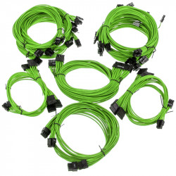 Super Flower compatible Sleeve Cable Kit Pro - grün