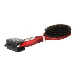 Top Choice Exclusive Wide Silver/Burgundy Hairbrush