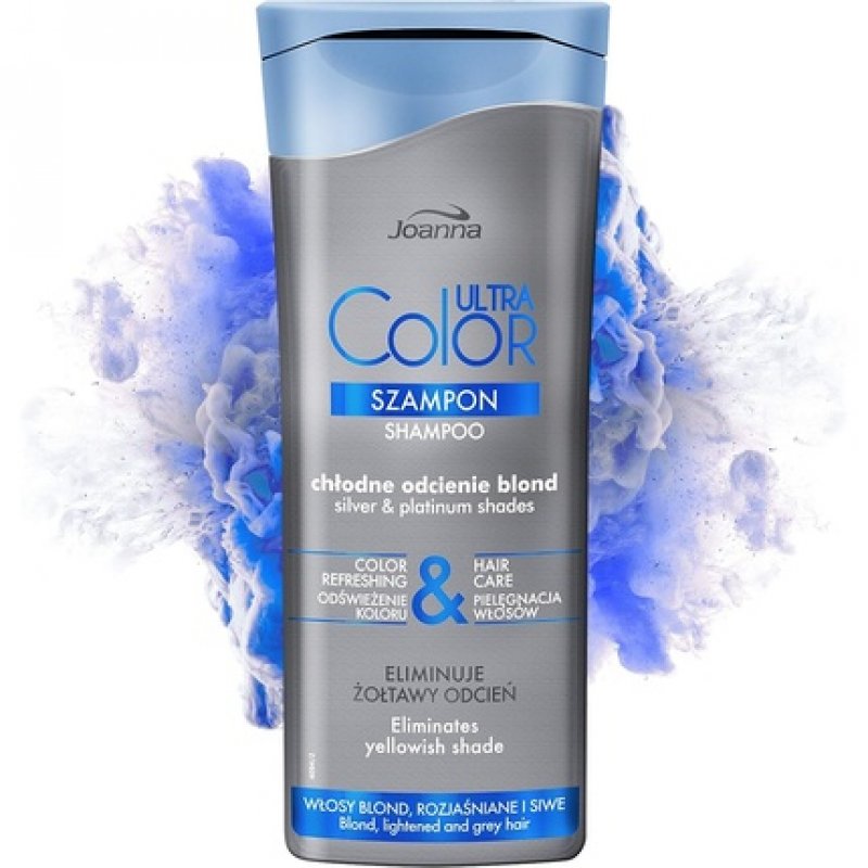 Joanna Ultra Color Shampoo for Silver and Platinum Shades Strengthening Revitalizing Hair Care 200ml