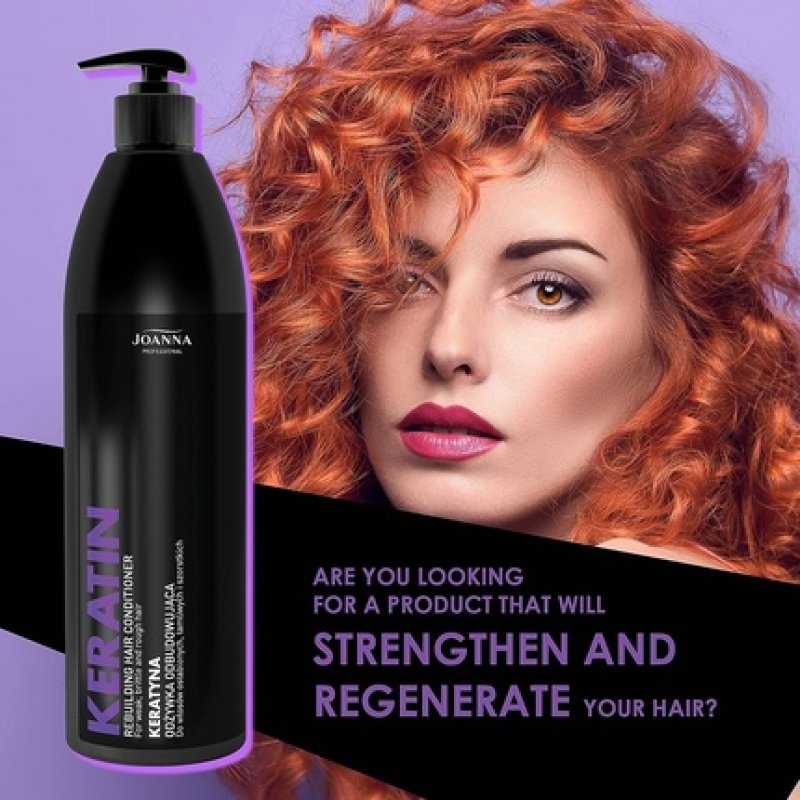 Joanna Professional Keratin Conditioner for Brittle Hair with Active Hair Growth Complex 1000g