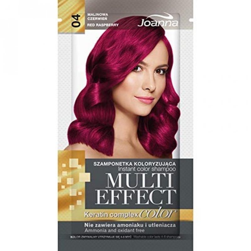 JOANNA Multi Effect Keratin Complex Color Instant Color Shampoo 35g - Raspberry Red 04