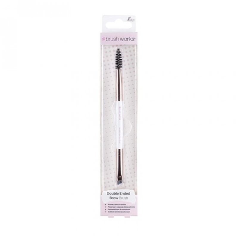 Brushworks Brow Duo Brush White/Gold 100g