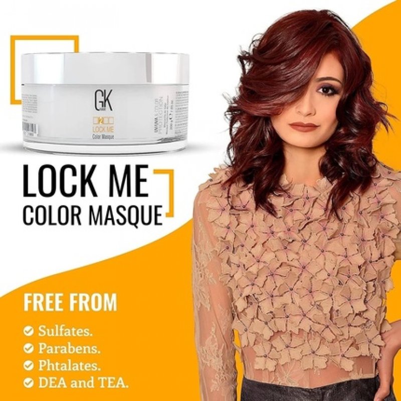 GK HAIR Global Keratin Lock Me Color Hair Masque 7.05 Fl Oz/200g Deep Conditioner Mask Hair Protection Against Dull