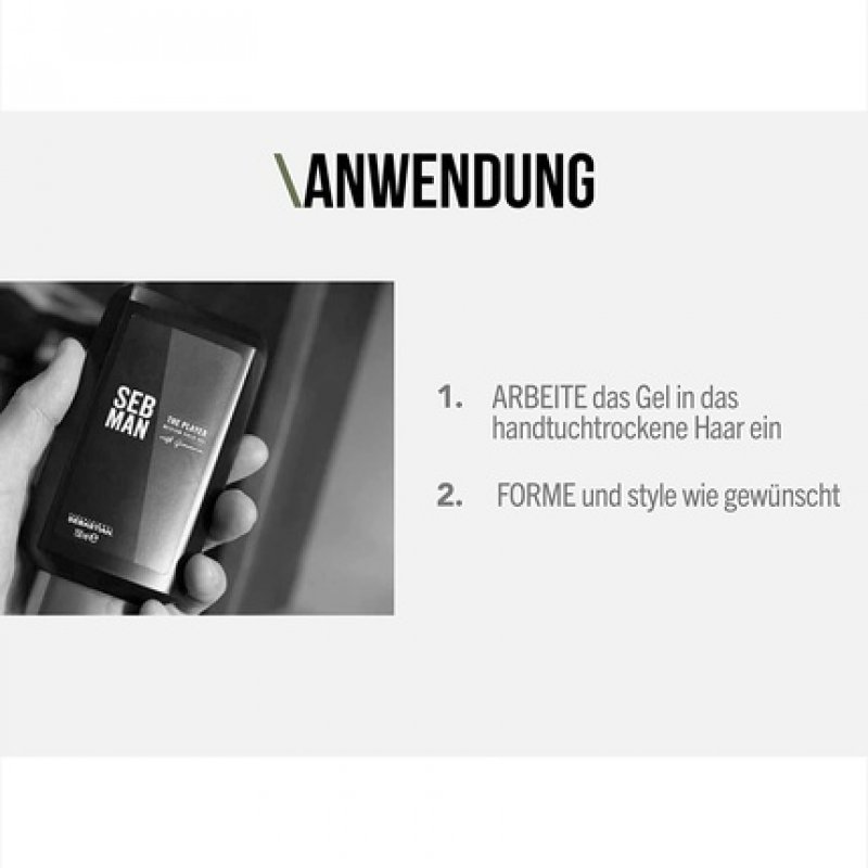 SEB MAN THE PLAYER Remoldable Hair Gel with Medium Hold 150ml