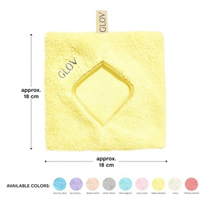 GLOV Makeup Remover Cloth Face Cleansing Cloth Hypoallergenic Microfiber Reusable Washable Baby Banana