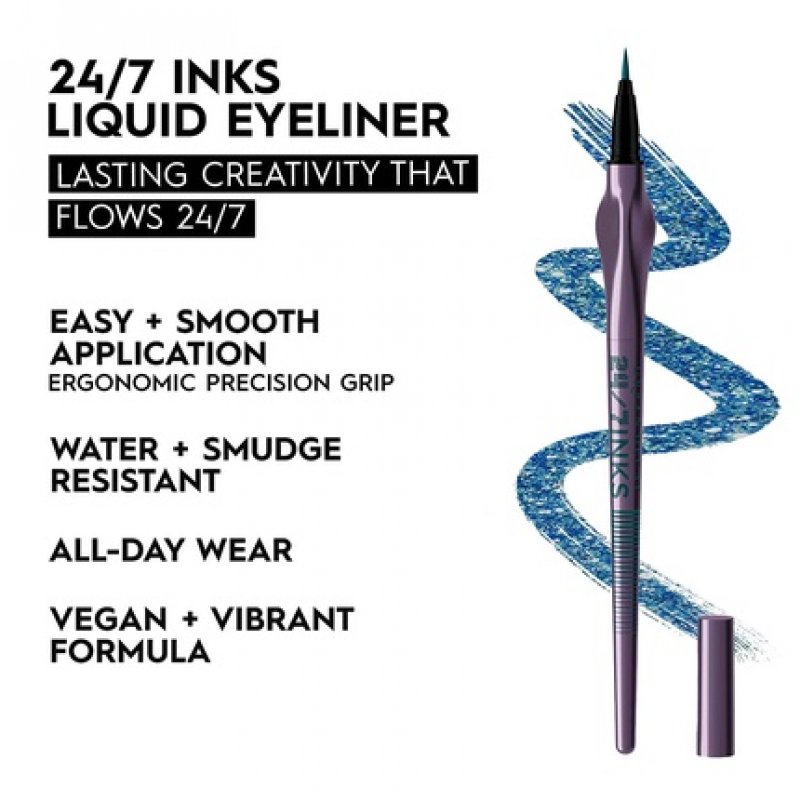 Urban Decay 24/7 Inks Liquid Eyeliner Pen Water-Resistant Smudge-Resistant Vegan Formula Precision Tip with Ergonomic
