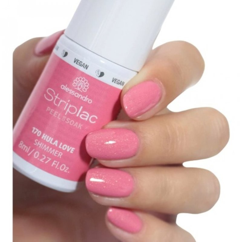 alessandro Striplac Peel or Soak Hula Love LED Nail Polish in Shimmering Raspberry Tone 8ml