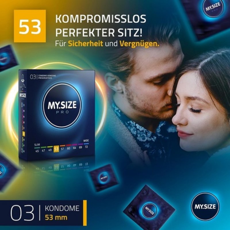 MY.SIZE PRO Condom Size 3 53mm 3 Pieces
