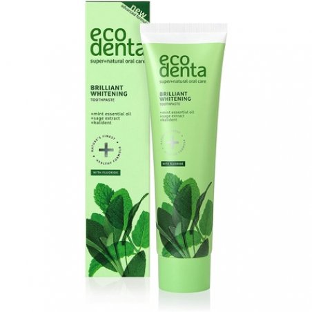 Ecodenta Brilliant Whitening Toothpaste with Fluoride Enamel Strengthening Fighting Tartar Formation 100ml