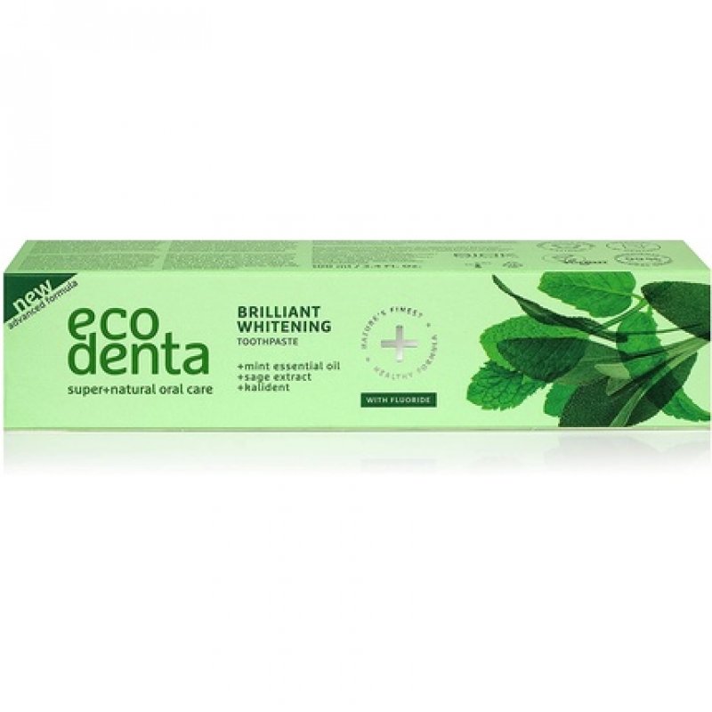Ecodenta Brilliant Whitening Toothpaste with Fluoride Enamel Strengthening Fighting Tartar Formation 100ml
