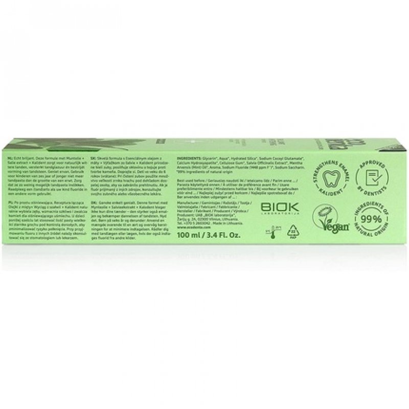 Ecodenta Brilliant Whitening Toothpaste with Fluoride Enamel Strengthening Fighting Tartar Formation 100ml