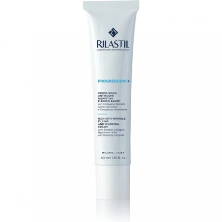 Rilastil Progression Plus Rich Anti-Wrinkle Cream with Collagen and Hyaluronic Acid 40ml