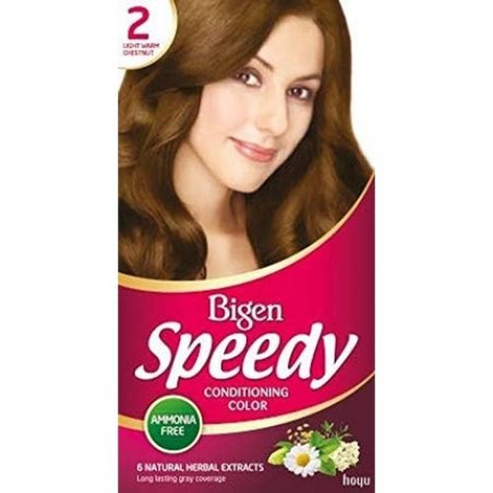 Bigen Speedy Conditioning Colour with Natural Herbal Extracts Light Warm Chestnut No. 2