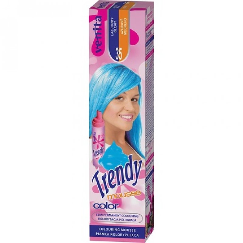 Venita Trendy Color Mousse Hair Coloration Sky Blue No. 35