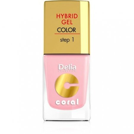 Delia Cosmetics Coral Hybrid Gel Nail Polish No. 04 Pastel Pink 11ml