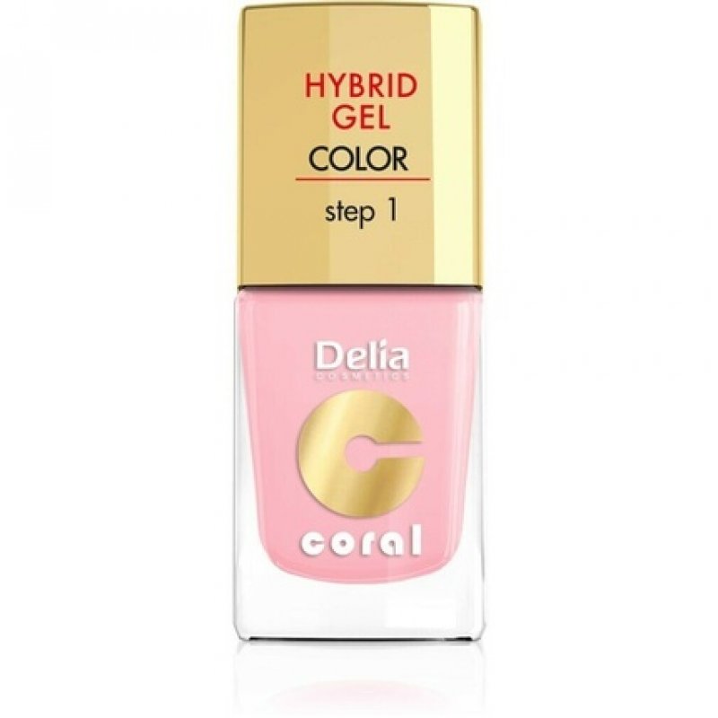 Delia Cosmetics Coral Hybrid Gel Nail Polish No. 04 Pastel Pink 11ml