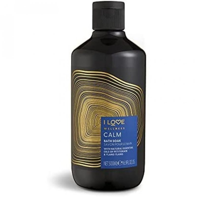 I Love Wellness CALM Bath Soak with Natural Essential Oils of Petitgrain and Ylang Ylang 500ml