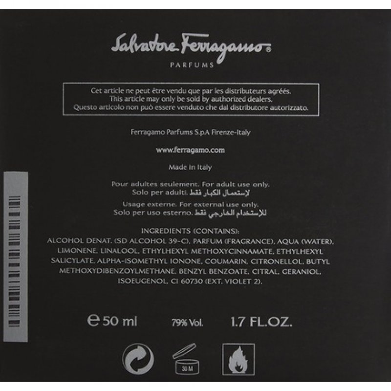 Salvatore Ferragamo F by Ferragamo Black Eau de Toilette 50ml