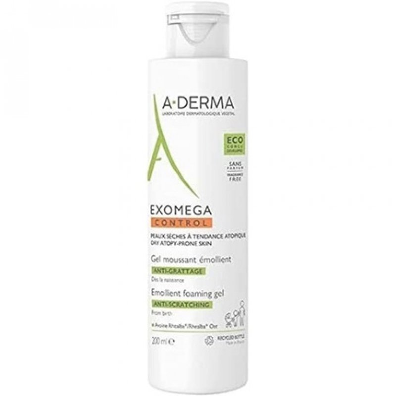 A-DERMA Exomega Control Emollient Foaming Gel Anti-Scratching 200ml
