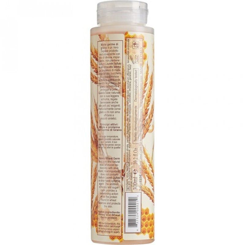 HONEY &amp WHEAT GERM - shower bottle with cap NATURAL LIQUID SOAP 300 ML