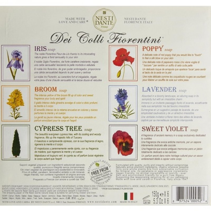 DEI COLLI FIORENTINI - assortment of 6 fragrances KIT COLLECTION 6 x 150g